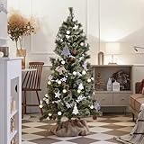 LOWYA ロウヤ クリスマスツリー 北欧風 オーナメントセット 飾り付き 電飾付き おしゃれ ツリーオーナメントセット ナチュラル 150cm