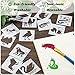 Fainne 100 Pcs 2 Inch Stencils Small Stencils for Painting on Wood Reusable Painting Templates Crafts for DIY Scrapbook, Wood, Wall, Fabric, Rock, Chalkboard, Sign(Animals)