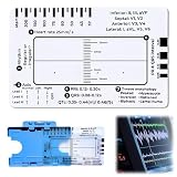 Regla ECG de 7 pasos, herramienta de medición de regla de plástico para interpretación de ECG/ECG, regla ECG sigue un plan de 7 pasos, regla/tarjeta ECG transparente, herramienta de dibujo, borde