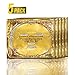 Produktbild 5 Stück 24K Gold Bio-Kollagen-Gesichtsmasken, Gold-Gel-Kollagen-Gesichtsmasken für Anti-Aging, Feuchtigkeitscreme, Anti-Falten, Tiefenverjüngung und Feuchtigkeitsspendende Haut