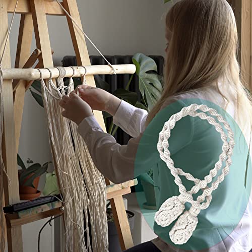 Curtain Tiebacks, 2 Pack Cotton Cord Curtain Ties Handmade Braided Curtain Holdbacks for Home Curtain Decorative Window Drape TieBacks - Image 6