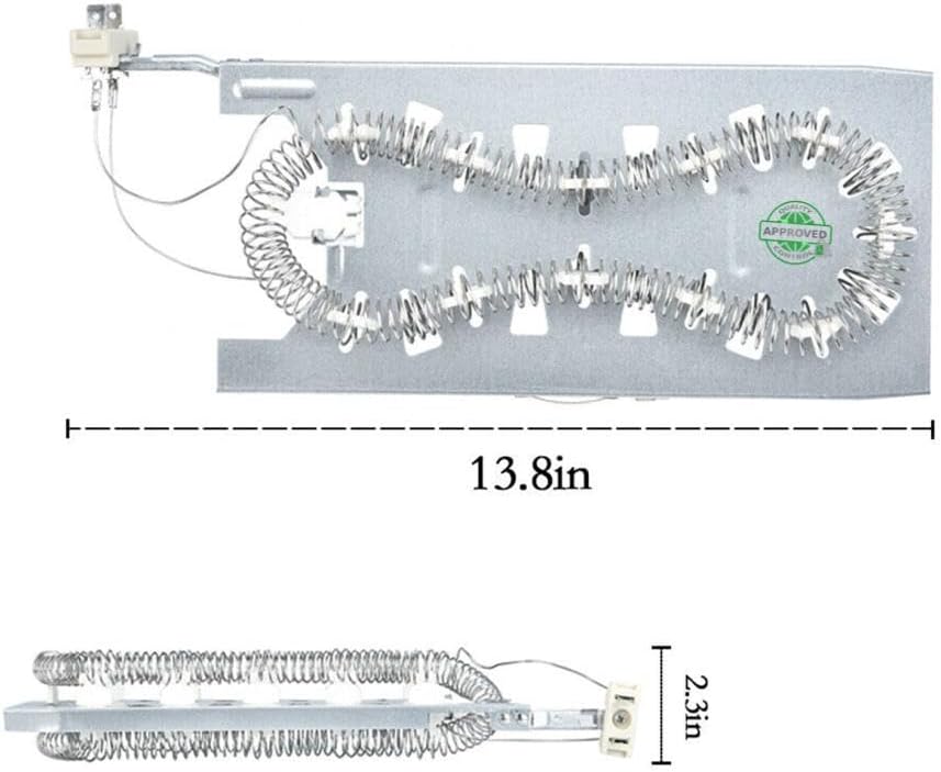 W11344457, WP3387747VP, 525502 CKD525502X compatible with Amana, Kenmore, Kitchen Aid, Maytag, Whirlpool Dryer Heating Element Assembly fits old number W11344457, WP3387747VP, 525502