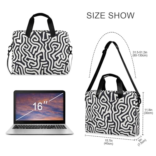 Bolsa portátil para laptop con correa y asa 15.6 pulg miniatura 4
