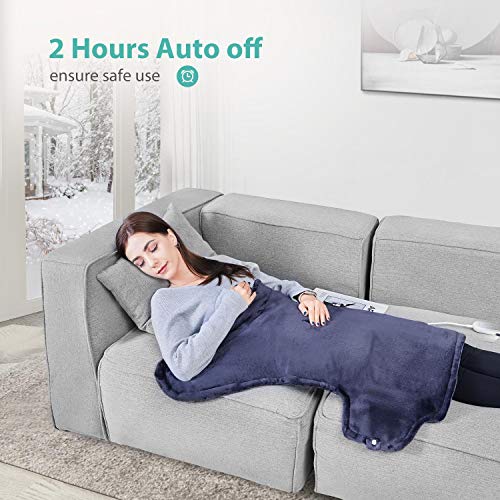 Homech Heating Pads for Back Pain and Cramps, 35 x 27 Inch Electric Heating Wrap for Neck and Shoulders, Dry & Moist Heat Therapy, 6 Heat Settings, Fast-Heating Technology, Auto Shut-Off, 1 Count