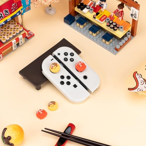 Image of GeekShare Cute Thumb Grip Caps Compatible with Switch / OLED / Switch Lite ,Soft Silicone Joystick Rocker Cover,4PCS- Takoyaki