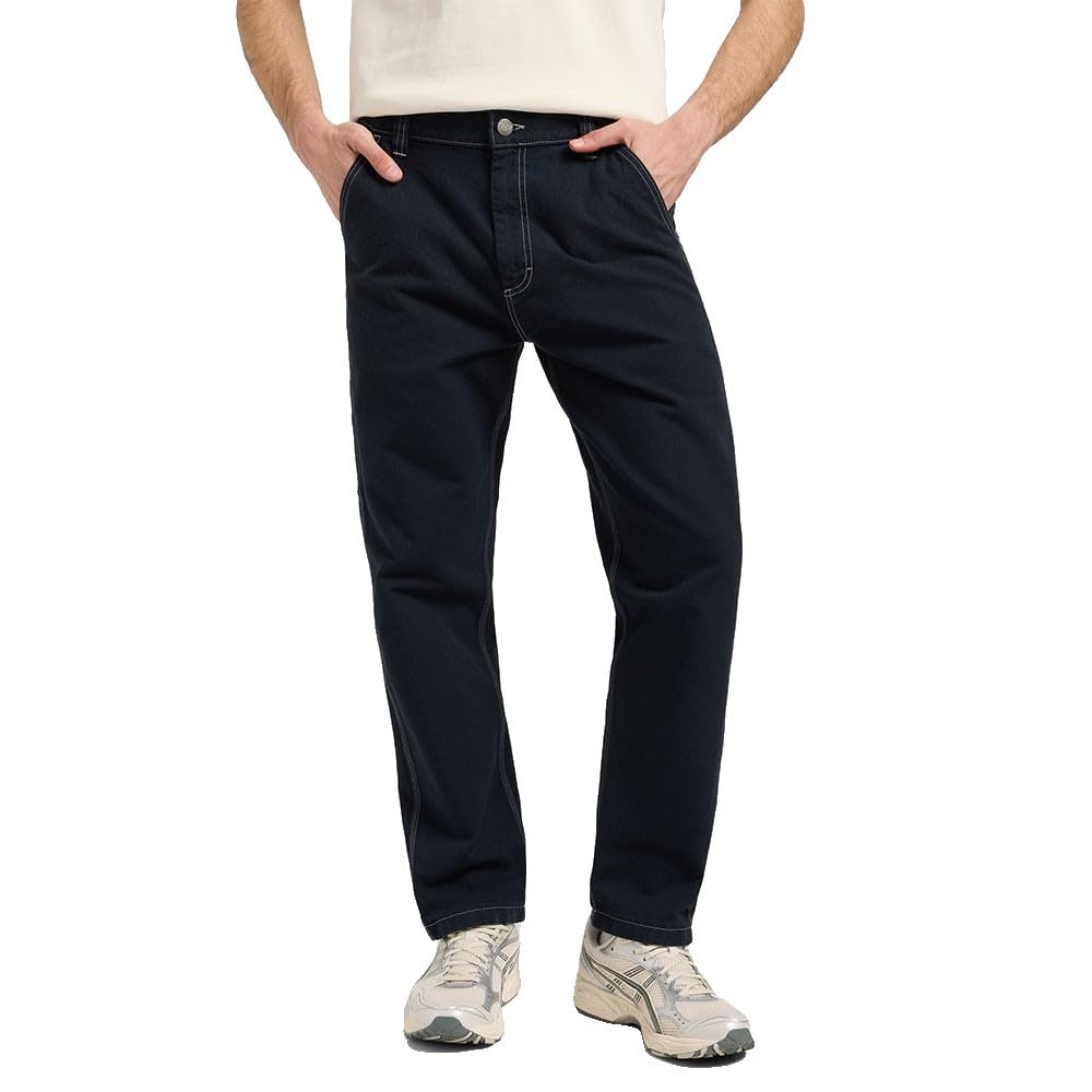 Lee Men's Rebel Navy Carpenter Relaxed Fit Tapered Leg Jeans, 33 W/32 L