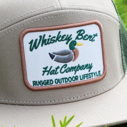 Image of WHISKEY BENT HAT CO. Green Head Adjustable Snapback Outdoor Lifestyle Duck Hat