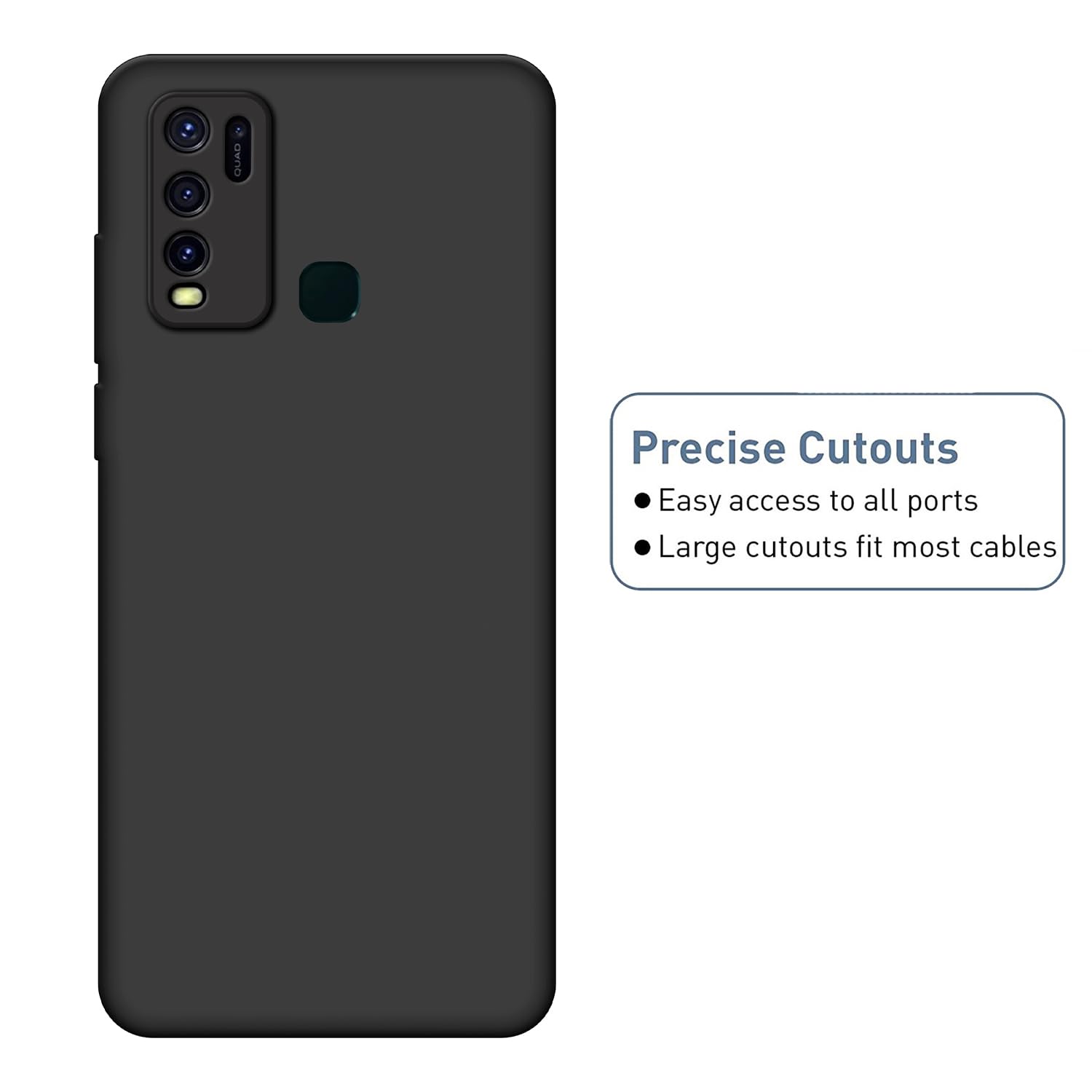 Vivo Y30/Y50 Matte Case - Black by HELLO ZONE -3 Vivo Y30/Y50 Matte Case - Black by HELLO ZONE -3
