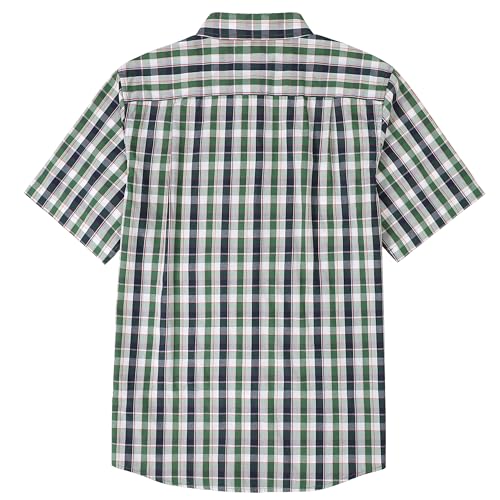 Image of Dubinik Mens Short Sleeve Button Down Shirts Soft Breathable Summer Vintage Regular Fit Lightweight Men's Casual Shirt