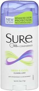 Sure Anti-Perspirant & Deodorant Invisible Solid Fresh & Cool 2.60 oz (Pack of 5)