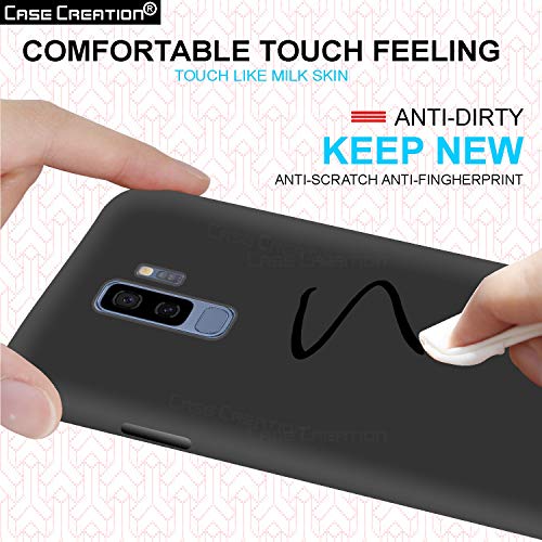 Image of Case Creation Luxurious OG Series for Samsung Galaxy S9+ Case Cover,Anti-Dirty Slim Case Frosted Matte Cute Candy TPU Raised Bezel (Splash of Color) Back Cover for Samsung S9+ -Black