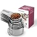 Premium Grade 18/8 Stainless Steel Measuring Cups (7 Piece) Measuring Cups Set Made of 1 Solid Piece Stainless, Smooth Measuring Engravings, Double Sided Spouts, Measuring Cups Nest for Easy Storage