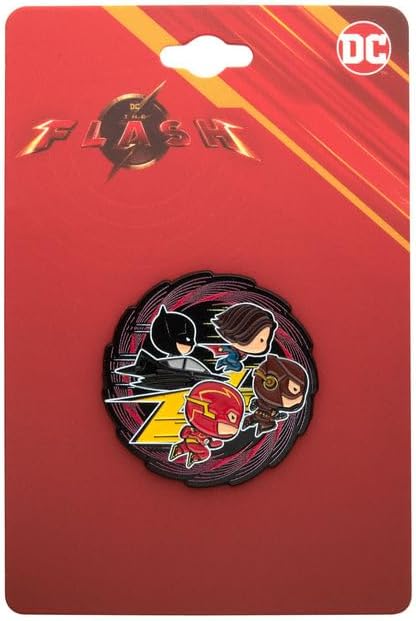 SalesOne DC Comics The Flash and Friends Pin - Officially Licensed The Flash Worlds Collide Collectible Lapel Enamel Pin, 4cm x 4cm image 3