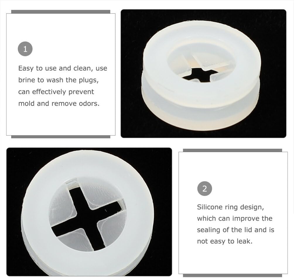 MAGICLULU 10pcs Silicone Straw Hole Grommets, Jar Lid Plugs