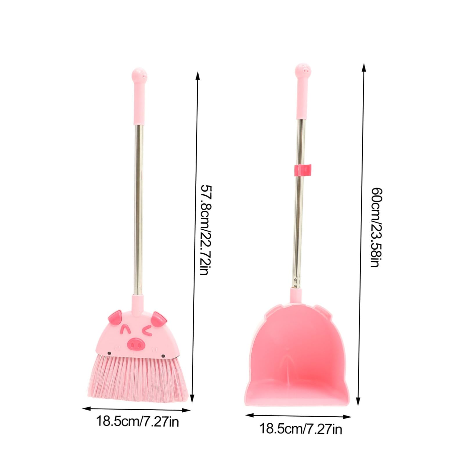 Juego de Escoba y Recogedor para Niños Pequeños, Rosa
