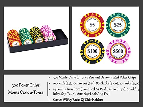 Elite Croupier Deluxe 300 Poker Chips Set thumb #3