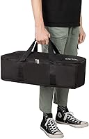 Vista 5 de Bolsa de transporte compatible con Cricut Explore Air y Maker, bolsa impermeable compatible con Cricut Explore Air y suministros (negro, 1+1)