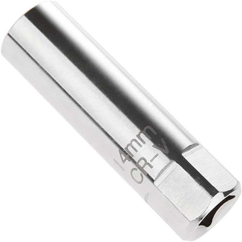 Meriton 14mm 12 Point Thin Wall Spark Plug Socket 3/8 inch Removal Tool Compatible with BMW, MINI, Nissan, Mercedes