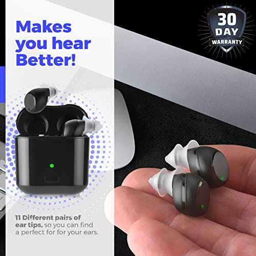Medca Rechargeable Hearing Amplifier To Aid And Assist Adults And Seniors Hearing, 24 Hours Battery Life Wireless Sound Amplifier With Portable Charging Case, Gain Upto 38 Db. #TOP5