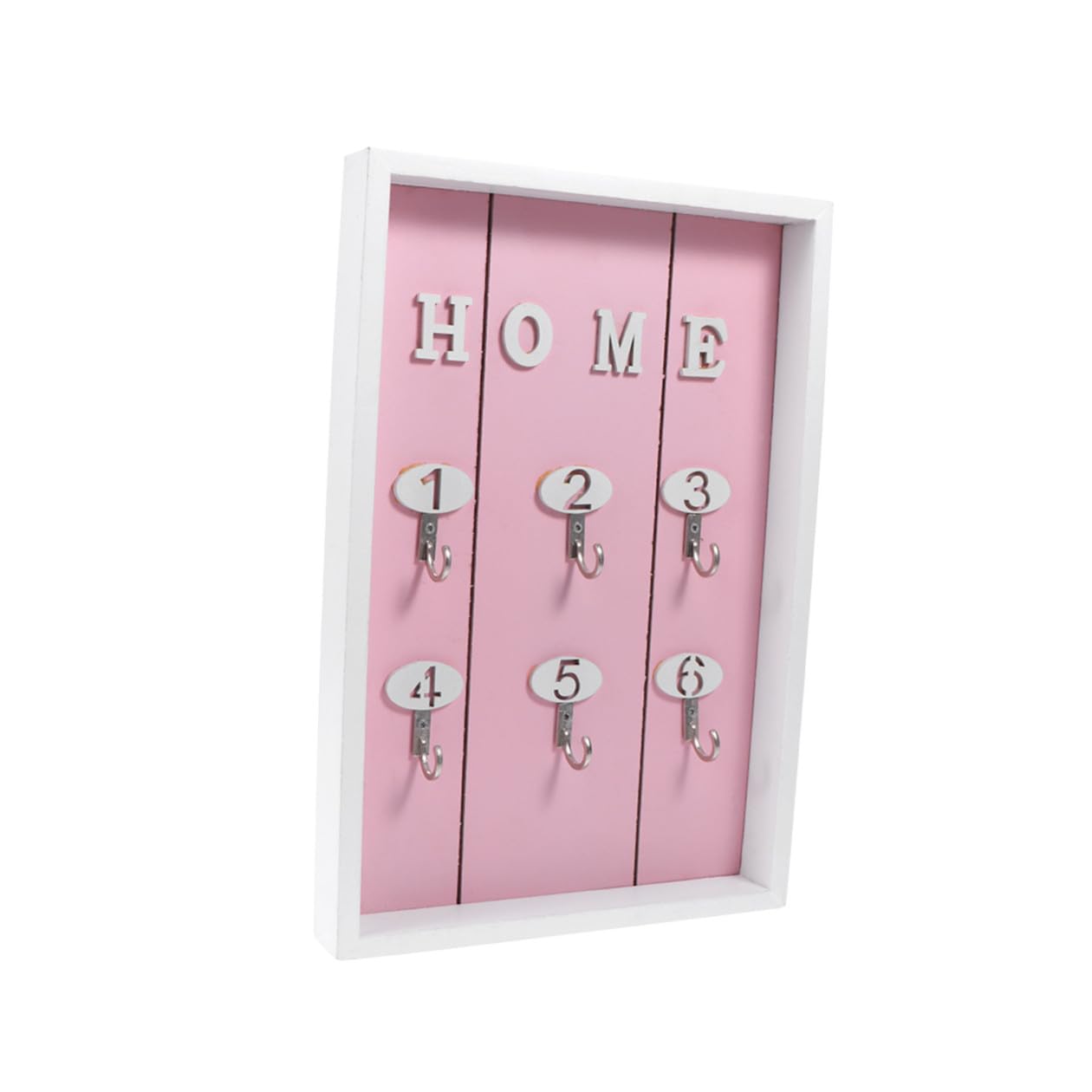 Generico Portachiavi da Muro in Nordico Ganci Organizer Finitura Rosa per Ufficio e Camere da Dormire