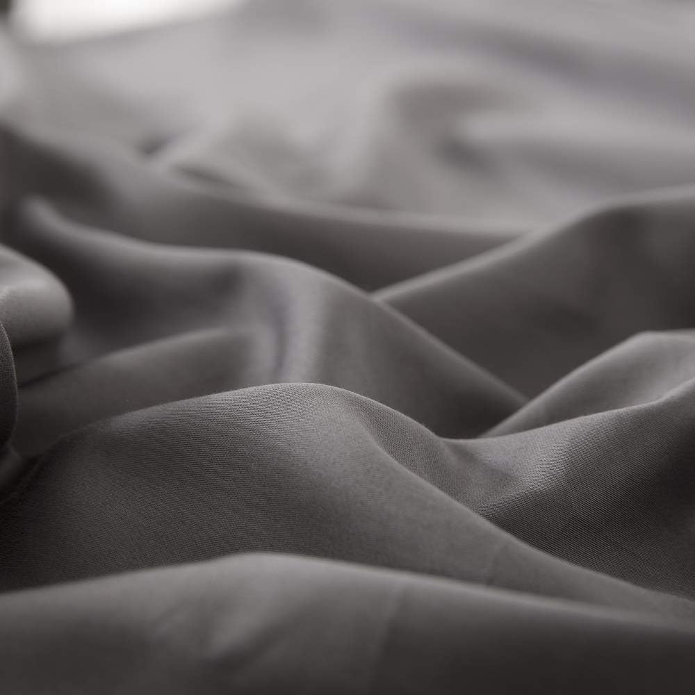 掛ふとんカバー クイーン 210x210cm エジプト産の超長綿掛カバー ホテル品質掛け布団カバー 天然な防ダニ チャコールグレー