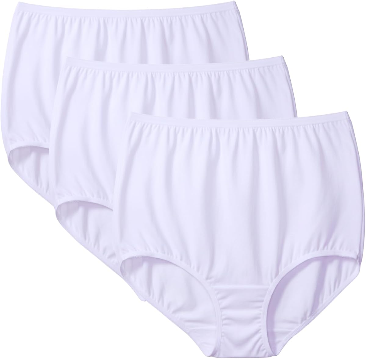 Vanity Fair Women's 3 Pack Perfectly Yours Tailored Cotton Brief Panty