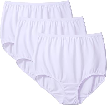 Vanity Fair Womens 3 Pack Perfectly Yours Tailored Cotton Brief Panty