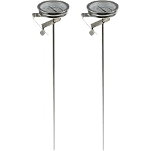 2-Pack Deep Fryer Thermometers Large Dial Stainless Steel Stem Accurate Meat Cooking Thermometer for BBQ Frying and Kitchen Use