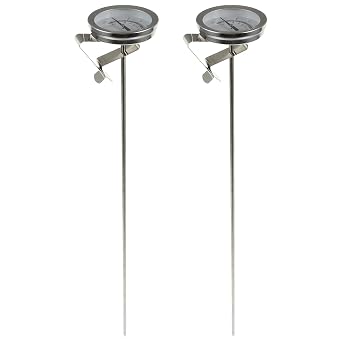2-Pack Deep Fryer Thermometers Stainless Steel Cooking Thermometer with Large Dial and Long Probe for Oil Temperature Reading