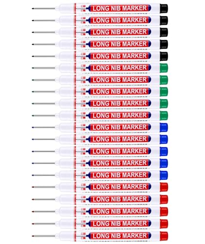 Image of Deep Hole Marker Pen, Tracer Marker Pen, Carpenter Pencil, Long Nib Marker for Wood, Metal, Concrete, Professional Construction Tools, Industrial Use, DIY Projects (20)