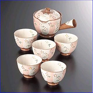 清水焼 花いろ急須茶器揃急須x1・湯呑x5日本製ギフト可 コレクション