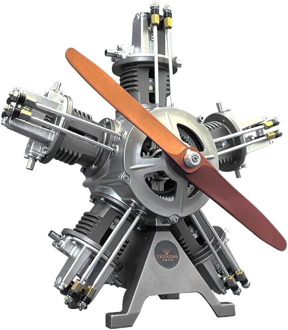 US in Stock, Electric Engine Five Cylinders Radial Simulation DIY Model Building Kits