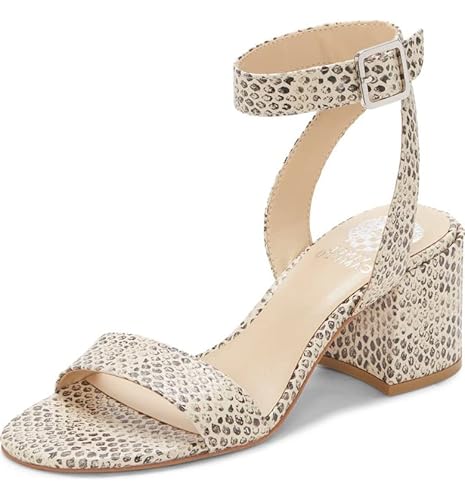 Vince Camuto Gidgena Off White Ankle Strap Open Round Toe