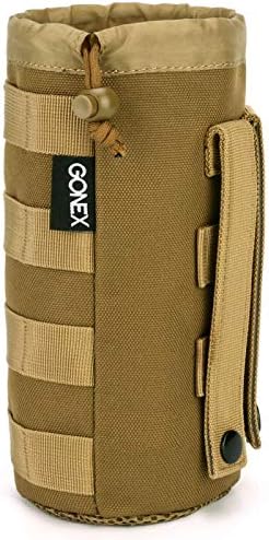Gonex Tactical Military MOLLE Water Bottle Pouch Tan