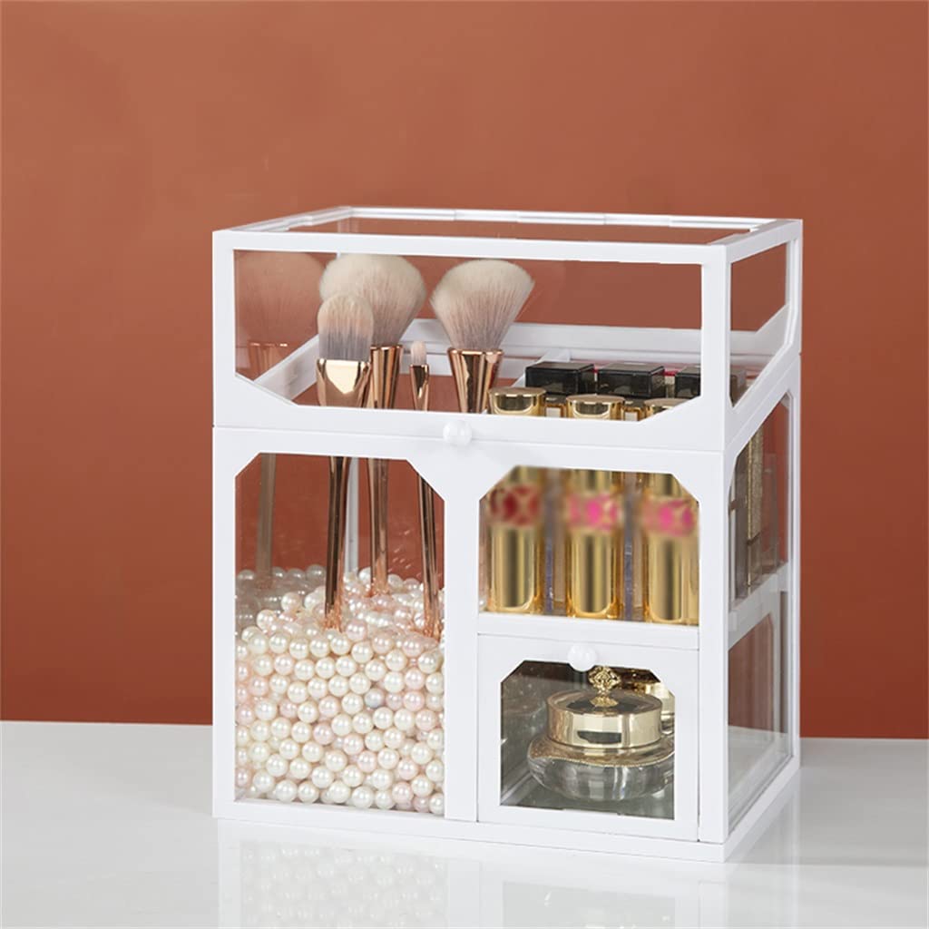 Organisateur de Maquillage, organisateurs cosmétiques, Support de Rouge à lèvres, Organisateur de Maquillage, Coiffeuse, Brosse de Maquillage, boîte de Rangement de Maquillage en Perles (co