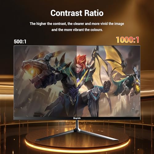 Image of 24.5 Inch Gaming Monitor, 200Hz Refresh Rate, FHD 1920x1080, Fast Response Time, Built-in Speakers, Metal Stand, VESA Compatible, for PC Gamers and Home Setup