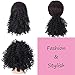 DIFEI Creative 2019 New Afro Kinky Curly Hair Bangs Can Be Hair Closure Chignons Puff Drawstring Ponytail in Hair Extension for Black Women … (8 inches-1B)