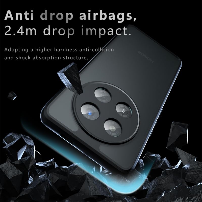 Image of Back Cover Compatible with Honor X9C 5G - Matte Black Case | Slim Rubber Mobile Cover | Anti-Scratch Back Cover | Soft Touch Phone Case | Lightweight Mobile Case