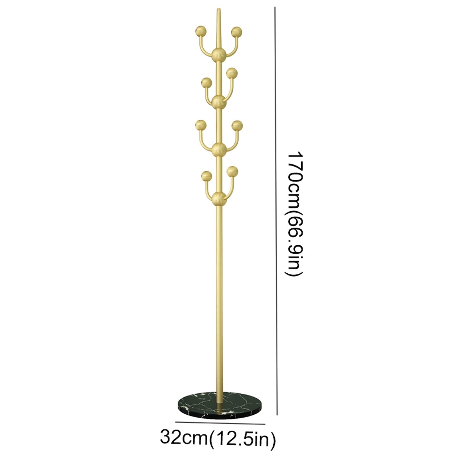 TOMYEUS Bastidor de Abrigo Metal Metal Peza de un Solo Pole Grande Tenedor de la suspensión del Sombrero del árbol