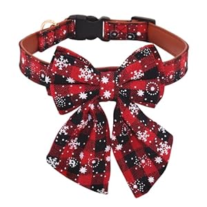 THAIN ペット首輪 中大型犬 クリスマス パーティー 正月 誕生日 新年 首輪 犬 犬の首輪 調節可能 犬用首輪 ..." 