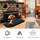 152x82cm Kaminmatte, Verdickter Feuerfester Fiberglas Teppich Kaminmatte rutschfest Schwarz Flammhemmende Unterlage Funken Glut Kaminbodenschutz für Drinnen und Draußen