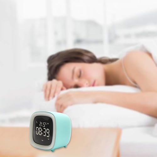 Miniatura 3 de Labstandard Reloj despertador, lindo reloj despertador electrónico LED digital, luz nocturna, recargable, control de voz, alarma de cuenta