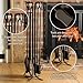 Plow & Hearth 5 Piece Hand Forged Iron Fireplace Tool Set 27.5