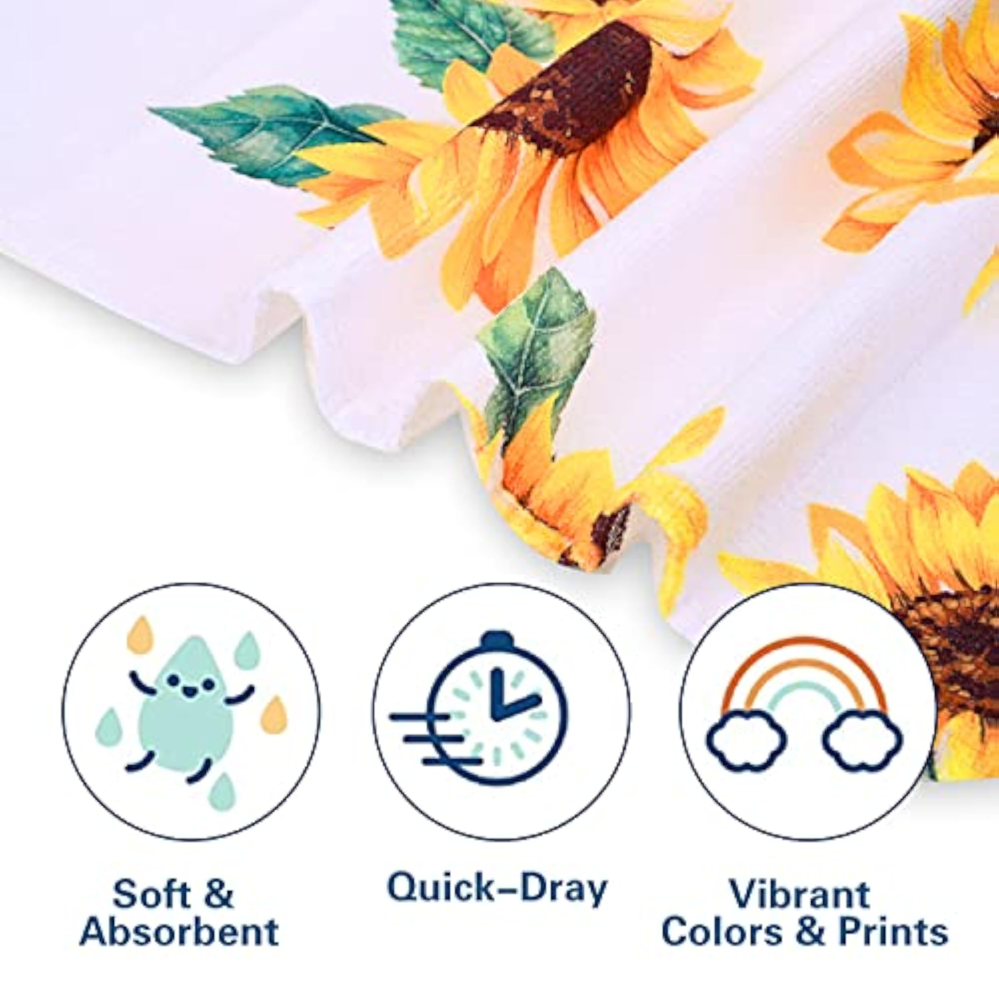 Floral Sunflower Beach Towel Blanket, Lightweight Quick Dry