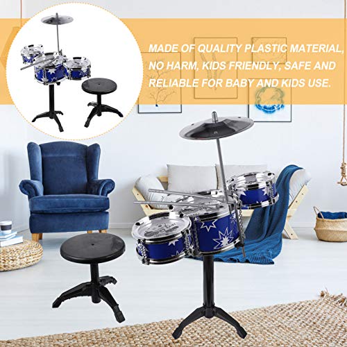 Speelgoed Drumstel 1 Set Kids Drum Kit Mini Drum Kit Speelgoed Voor Kinderen Draagbare Praktische Drum Kit Met Stoel… - Image 7