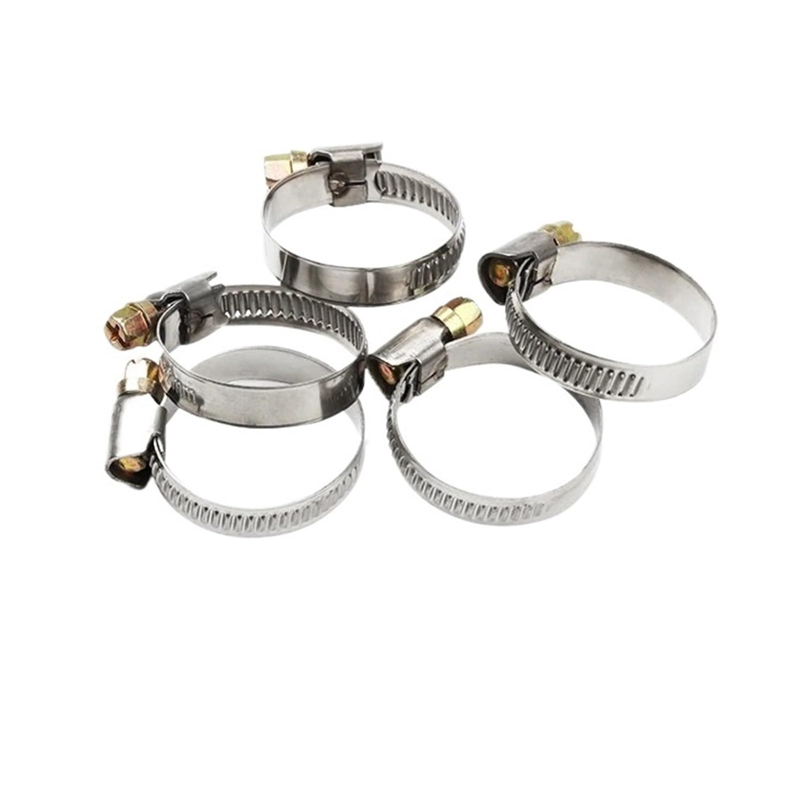 Nodrest 10Pcs 25-38Mm 5/10Pcs Pipe Clamps Stainless Steel Hose Clips Car Fuel Worm Drive Durable