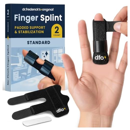 Dr. Frederick's Original Trigger Finger Splint - 2 Pieces - Doctor-Developed Design Fits Index Finger - Middle Finger - Ring Finger