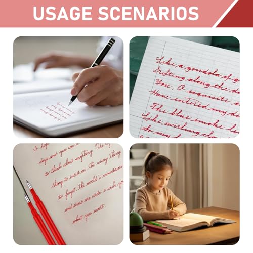 Packung mit 12 radierbaren Ersatzminen, 0,7 mm, für Pilot Fixion-Stifte, wärmeempfindliche Tinte, glattes Schreiben von 400 m,für tägliches und professionelles Schreiben (rot, 0.7mm)