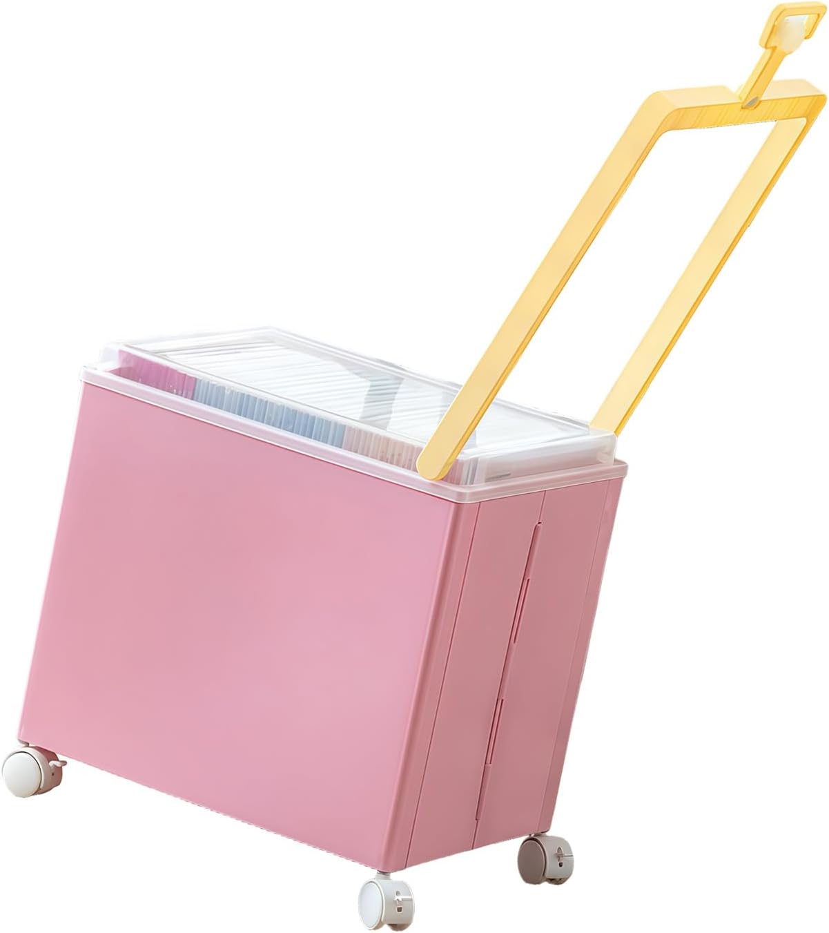 Practical Storage with Visible Cover and Smooth Gliding Foldable Storage Bin