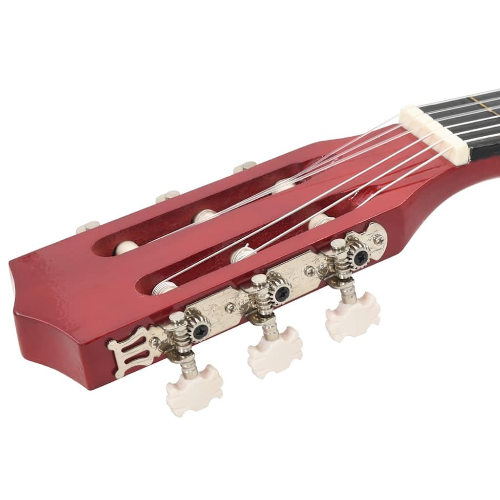 Klassische Gitarre 3/4 36 Zoll aus Lindenholz für Anfänger und Kinder, Naturholz Zupfinstrument mit Nylon Saiten, Griffbrett aus Hartplastik, ideal für Schule, Üben und Auftritt